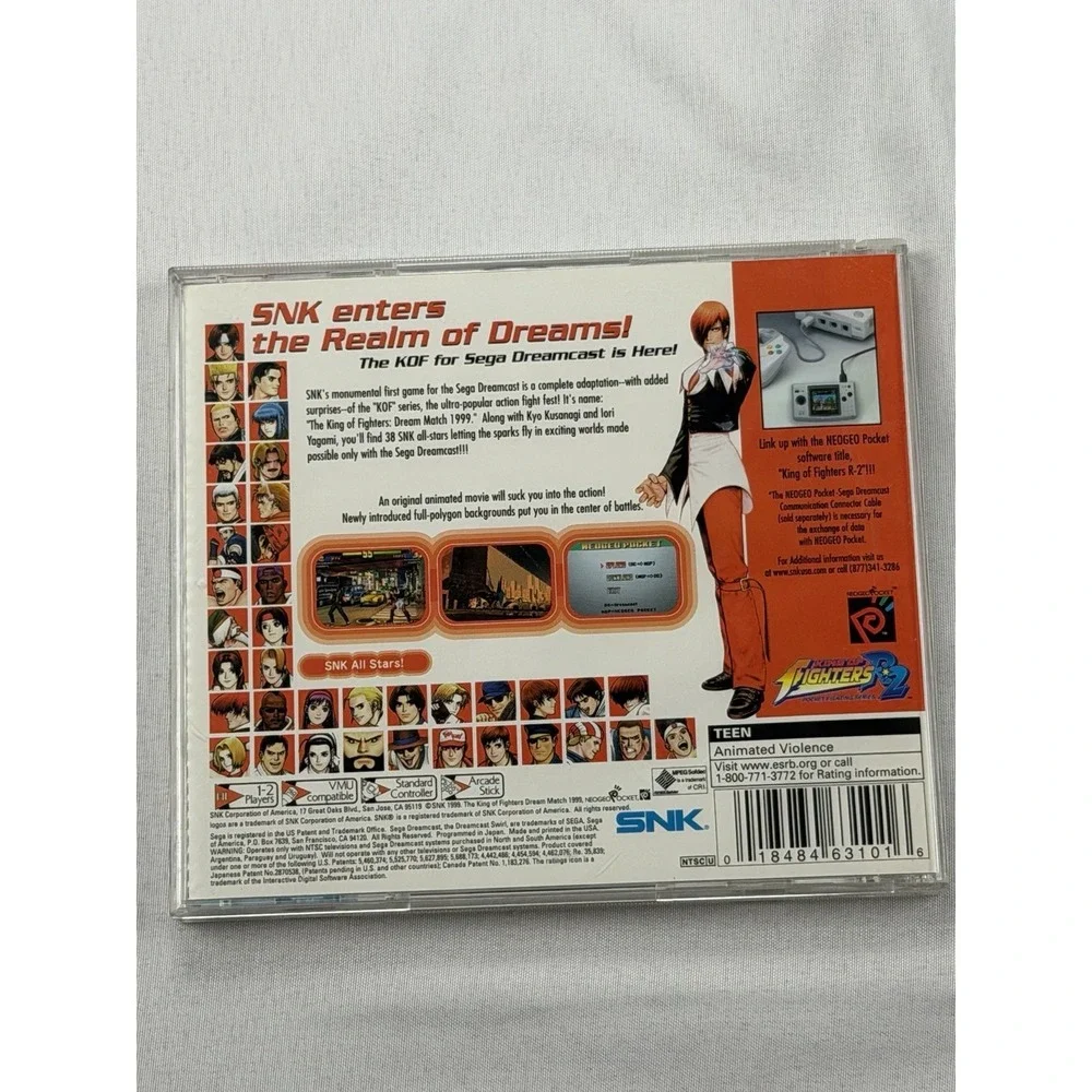 THE KING OF FIGHTERS DREAM MATCH 1999 SNK SEGA DREAMCAST KYO KUSANAGI CIB VF+